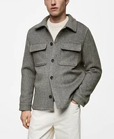 Mango Men's Wool-Blend Overshirt