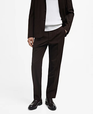 Mango Men's Slim-Fit Wool Suit Pants