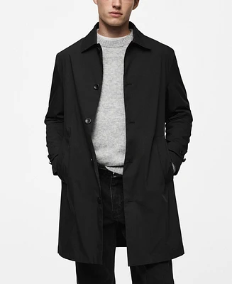 Mango Men's Classic Water-Repellent Trench Coat