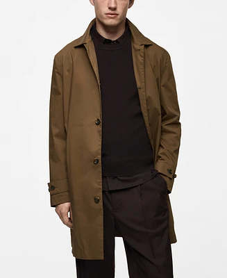 Mango Men's Classic Water-Repellent Trench Coat