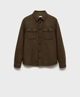 Mango Men's Wool-Blend Overshirt