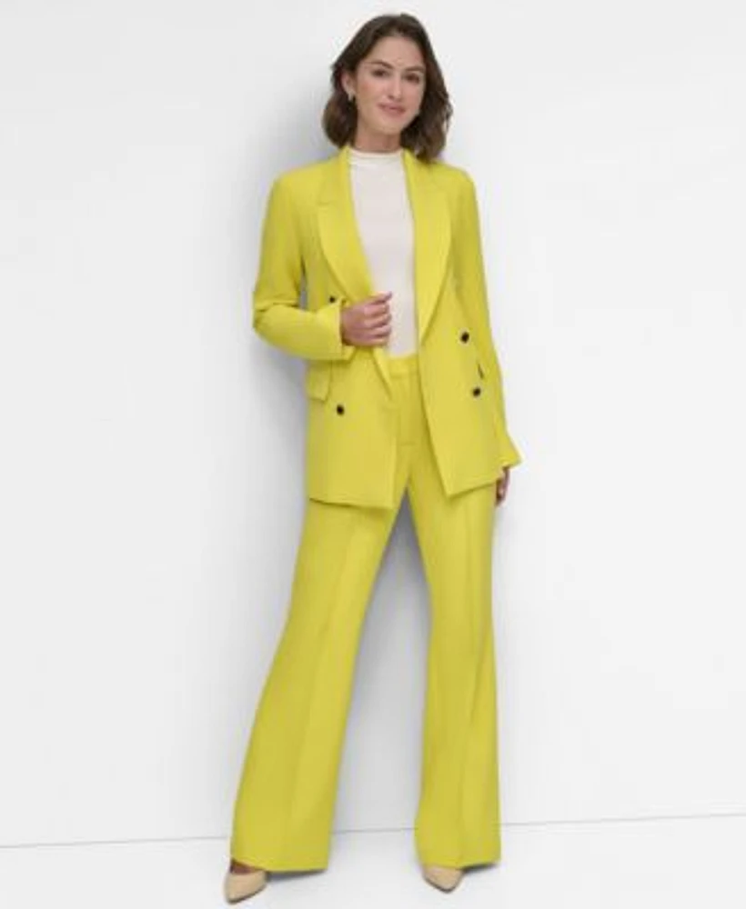 Dkny Petite Double Breasted Jacket Flared Pants