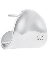 Calvin Klein Stainless Steel Elongated Curved Drop Earrings