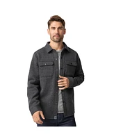 Free Country Men's Fleece Twill Snap Front Shirt