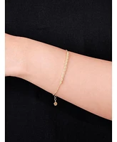 Devata Hexagon Link Chain Bracelet in 14K Gold, 6.5 in adj to 7.5 in