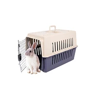 Slickblue Plastic Pet Carrier Cage – Airline Approved with Chrome Door for Safe Travel