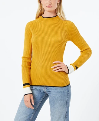 Cable & Gauge Women's Two Tone Ribbed Sweater