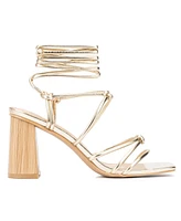 New York & Company Bailey Women's Wooden Block Heel Sandals