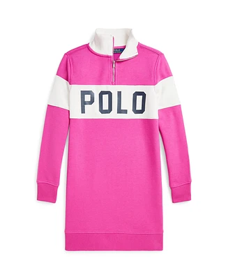 Polo Ralph Lauren Big Girls Logo French Terry Quarter-Zip Dress