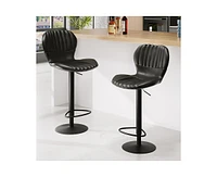 gaomon Bar Stools Set of 4, Modern Swivel Chairs, Adjustable Counter Height with High Backrest