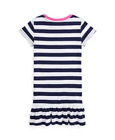 Polo Ralph Lauren Toddler and Little Girls Striped Polo Bear Cotton Jersey Dress