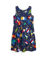 Polo Ralph Lauren Toddler and Little Girls Nautical-Flag Cotton Poplin Dress