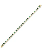 Grown With Love Lab Emerald (4-5/8 ct. t.w.) & Diamond (4-1/2 Tennis Bracelet 14k Gold (Also Ruby Grow