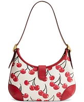 Coach Originals Cherry Print Leather Hamptons Hobo Bag