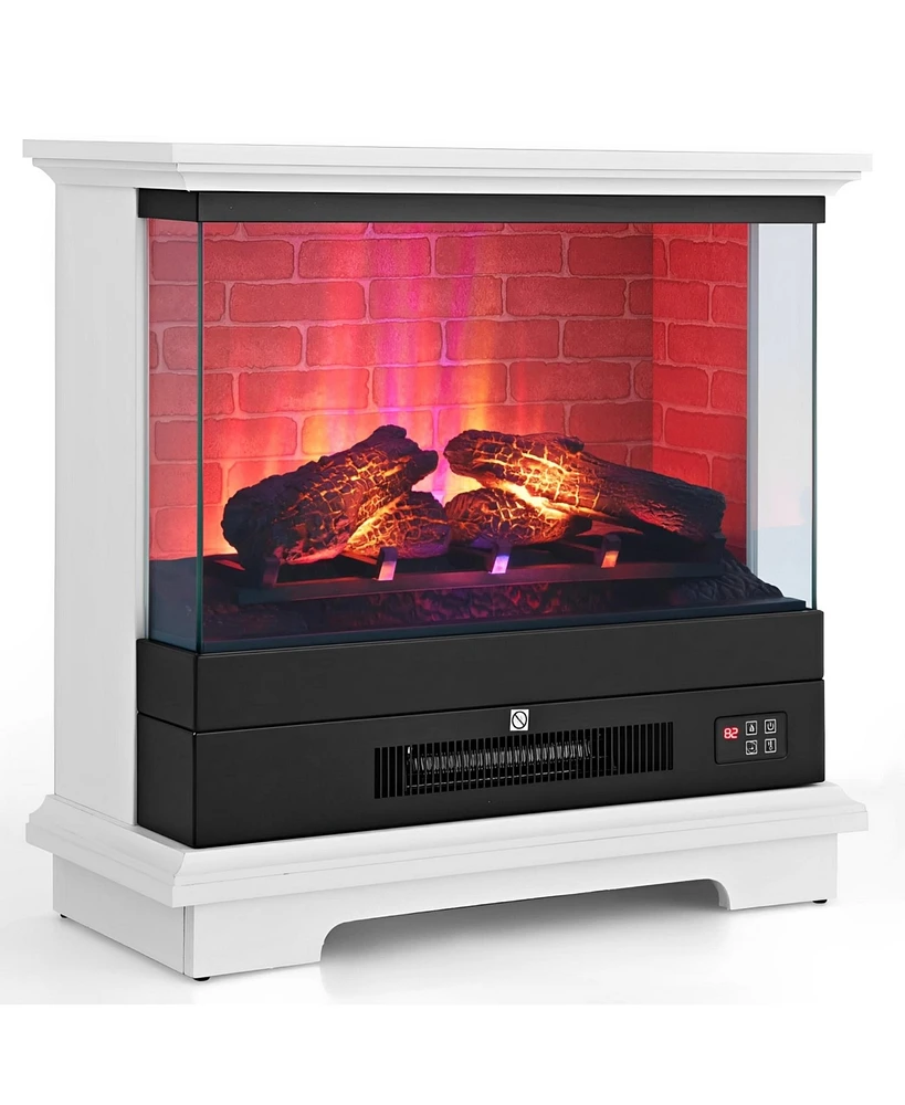 Skonyon 27 Inch Freestanding Fireplace with Remote Control