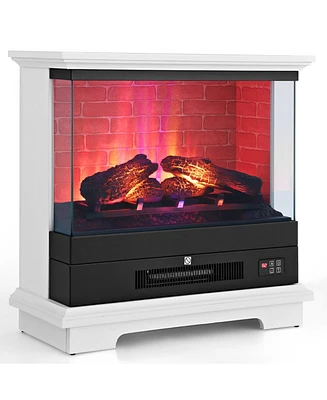 Skonyon 27 Inch Freestanding Fireplace with Remote Control