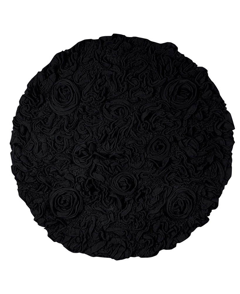 Home Weavers Bell Flower Bath Rug, 30" Round