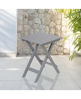 Slickblue Folding Square Wooden Side Table - Outdoor Portable Table for Lounge Use