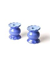Coton Colors Signature Small Knob Candle Holder with Ruffle, Set of 2