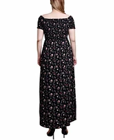 Ny Collection Petite Smocked Bodice Maxi Dress