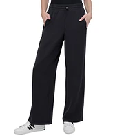 Dkny Sport Women's Highline Ribbed Wide-Leg Pants