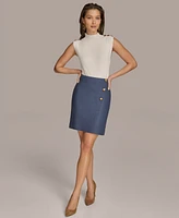 Donna Karan New York Women's Wool-Blend Pencil Skirt