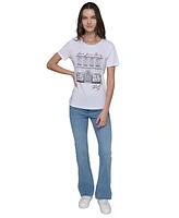 Karl Lagerfeld Paris Petite Graphic Short-Sleeve T-Shirt