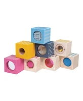 Bigjigs Toys Bigjigs Wooden Sensory Blocks - Set of 8