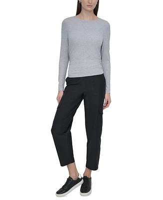 Dkny Sport Women's Ribbed Ruched Top