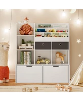 gaomon 47.8in Kids Bookshelf with Drawers Modern Bookcase