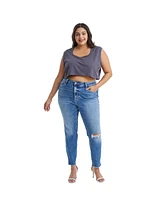 Bayeas Plus High Rise Crop Skinny Jeans