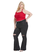 Bayeas Plus Lauren High Rise Flare Jeans