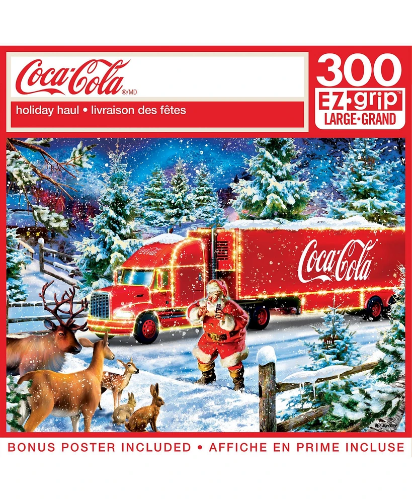 Masterpieces Holidays Coca-Cola Holiday Haul 300 Piece Ez Grip Puzzle