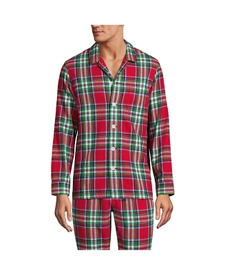 Lands' End Men's Classic Fit Flannel Pajama Shirt