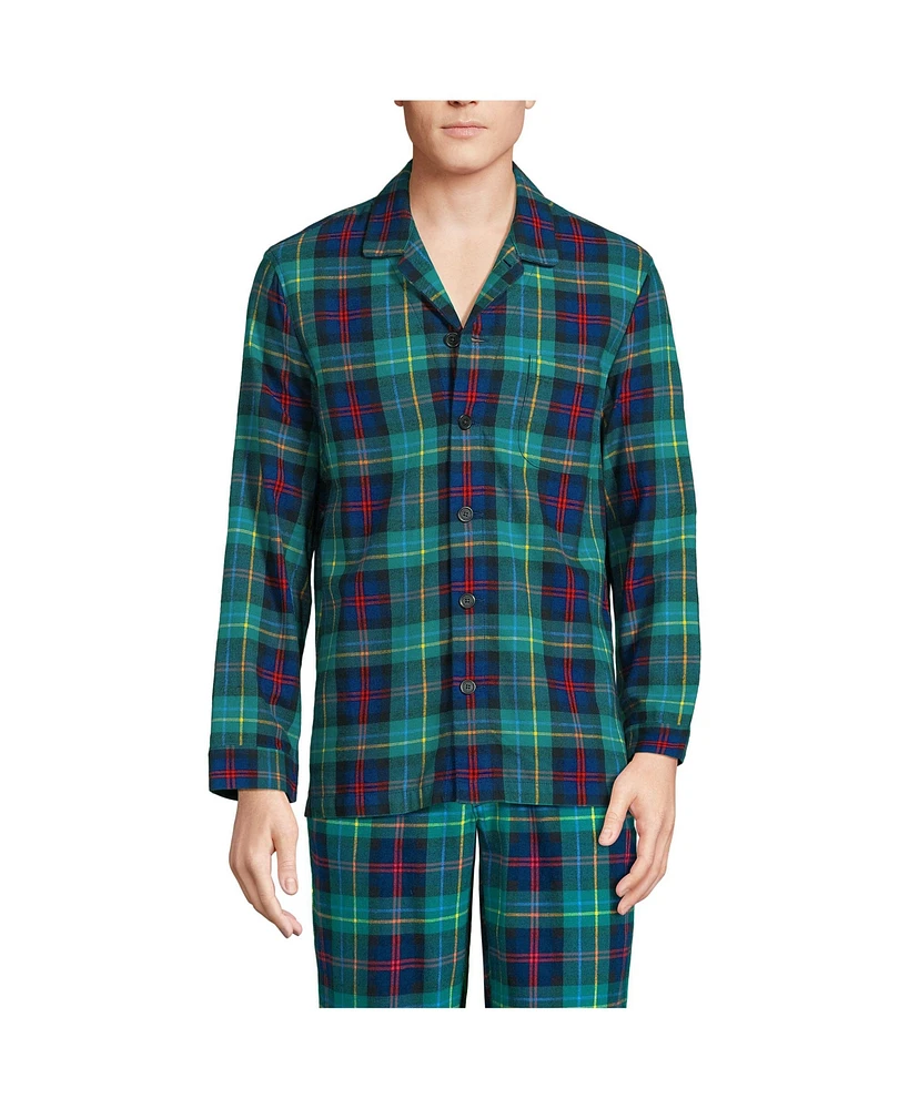 Lands' End Men's Classic Fit Flannel Pajama Shirt