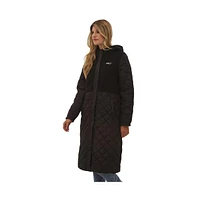 Bench Dna Women's Tazia Diamond Quilted Maxi Parka