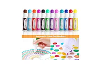 Ohuhu 12ct 40ml Dot Marker Bingo Daubers with 30 Page Activity Book Y30-80700-13