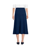 Lands' End Women's Cozy Lofty Fluted Midi Sweater Skirt