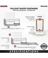 Rev-a-Shelf Pullout Kitchen Trash Can qt. with Soft-close