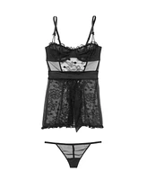 Adore Me Women's Etty Babydoll & G-String Set Lingerie