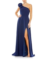 Mac Duggal Women's Bow One Shoulder A Line Gown