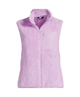 Lands' End Plus Cozy High Pile Fleece Vest