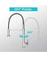 Slickblue Commercial Kitchen Faucet with Pull-Down Sprayer Durable Faucet for Professional Food Preparation and Cleaning