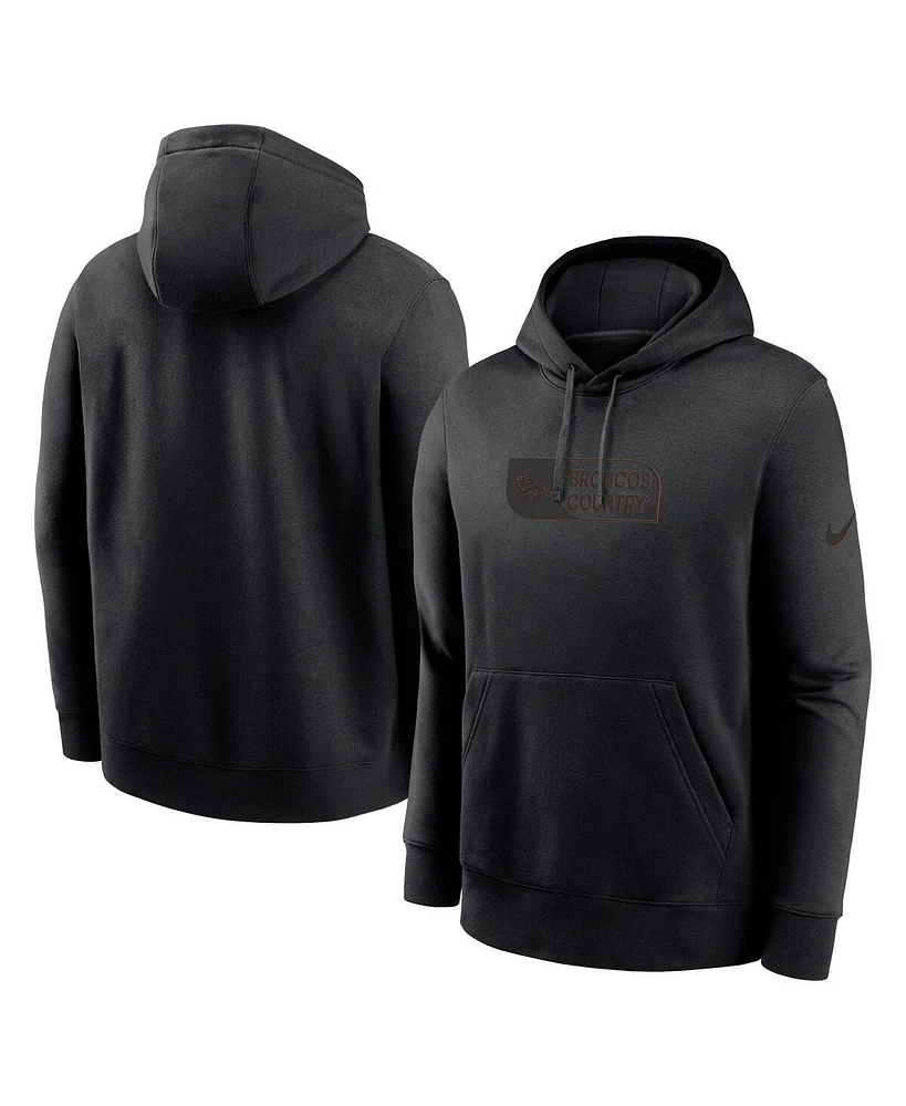 Nike Men's Black Denver Broncos Edge Club Pullover Hoodie