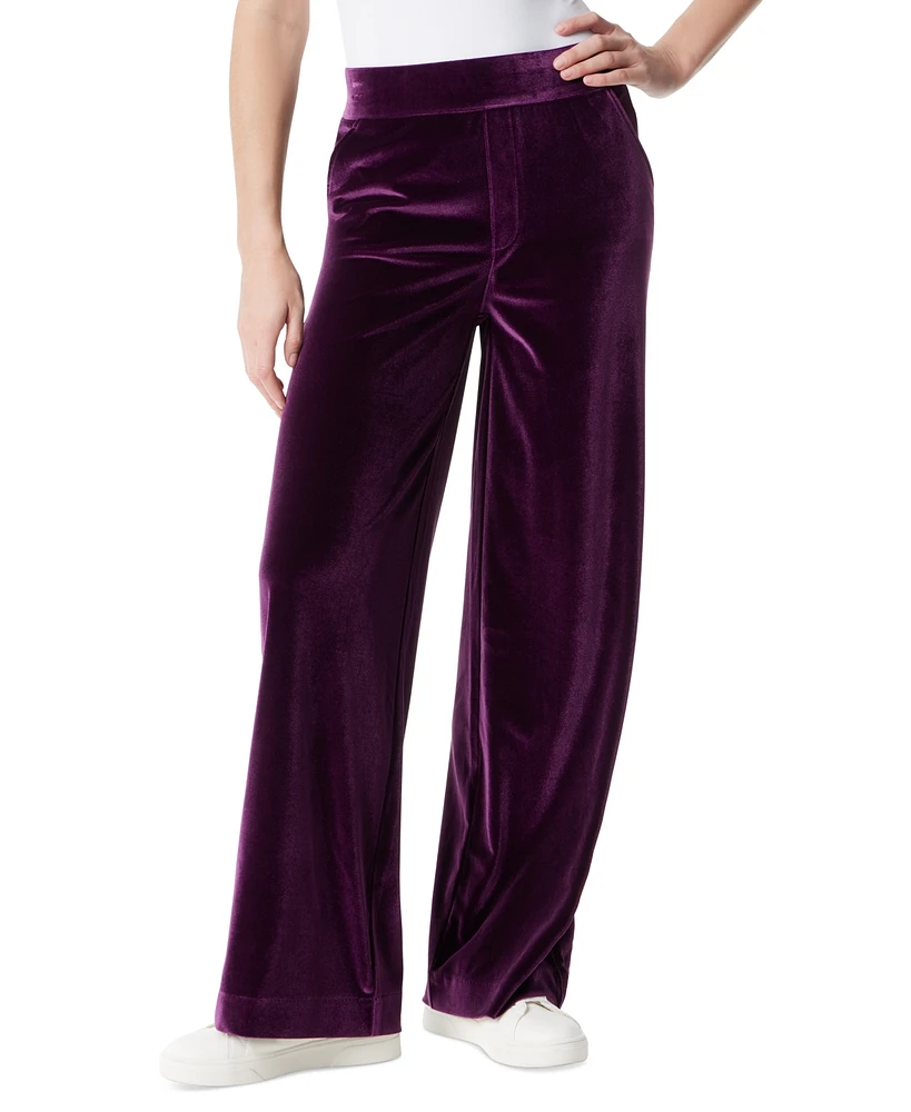 Gloria Vanderbilt Women's High-Rise Wide-Leg Velvet Pants