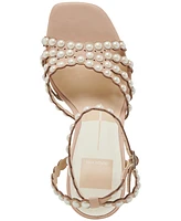 Dolce Vita Women's Hellen Pearl Strappy Two-Piece Stiletto Dress Sandals