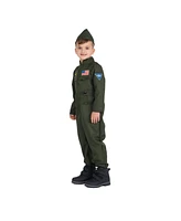 Dress Up America Fighter Pilot Jumpsuit & Hat Costume Set