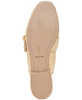 Dolce Vita Women's Sianna Woven Raffia Slip-On Mule Flats