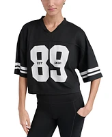 Dkny Sport Women's Varsity Mesh Cropped T-Shirt