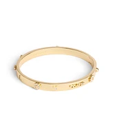 Coach Faux Stone Signature Mixed Motif Bangle Bracelet